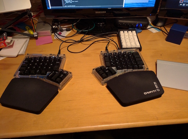 Ergodox on my desk